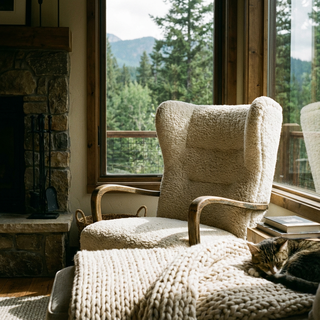 羊毛质感扶手椅